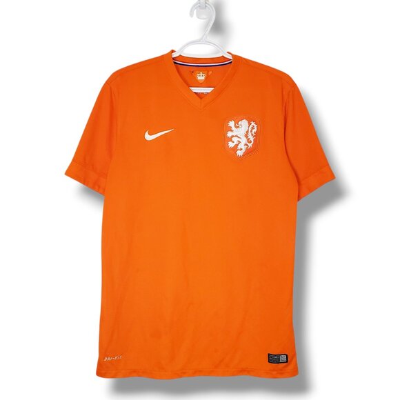 2014 Netherlands KNVB Nike Soccer Jersey Orange Size M - Picture 1 of 7
